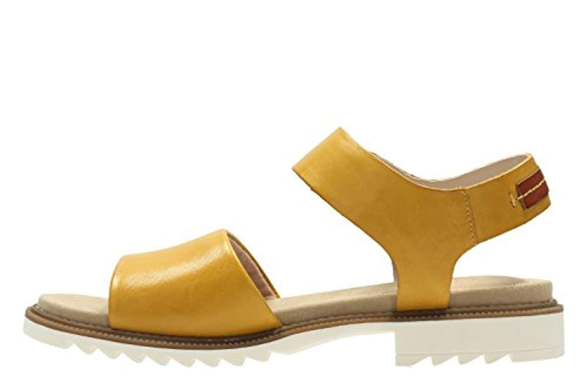 clarks ferni fame sandals yellow