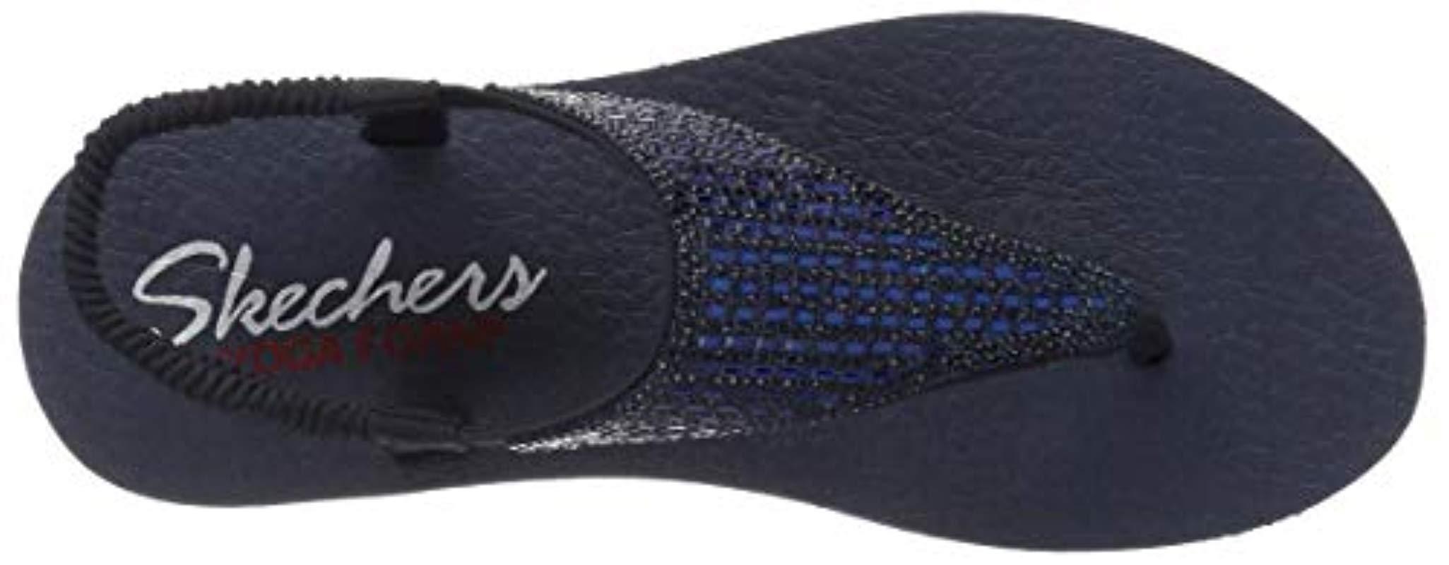 skechers meditation rock crown sandals navy