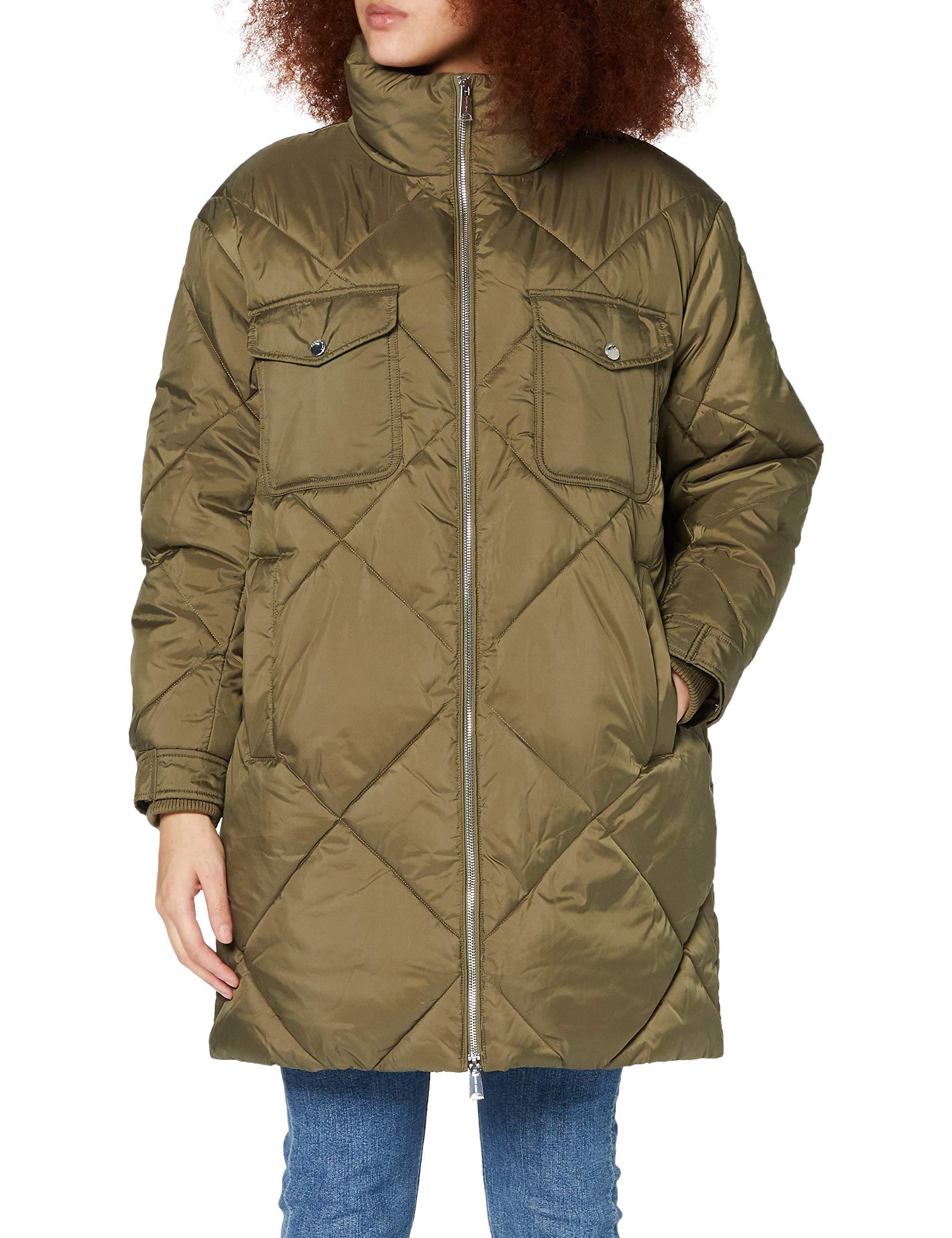 green diamond quilted jacket