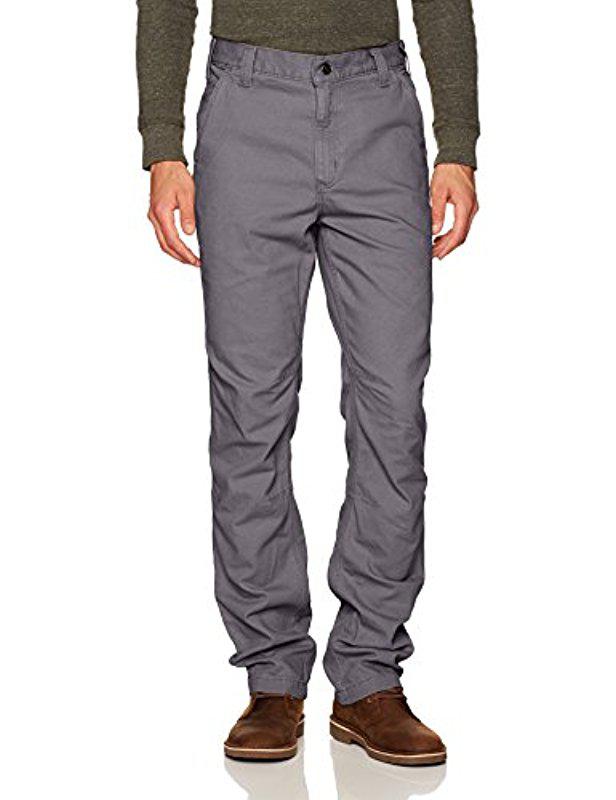 Carhartt Rugged Flex Straight Fit Canvas 5-pocket Tapered Work Pant in Gray  for Men | Lyst