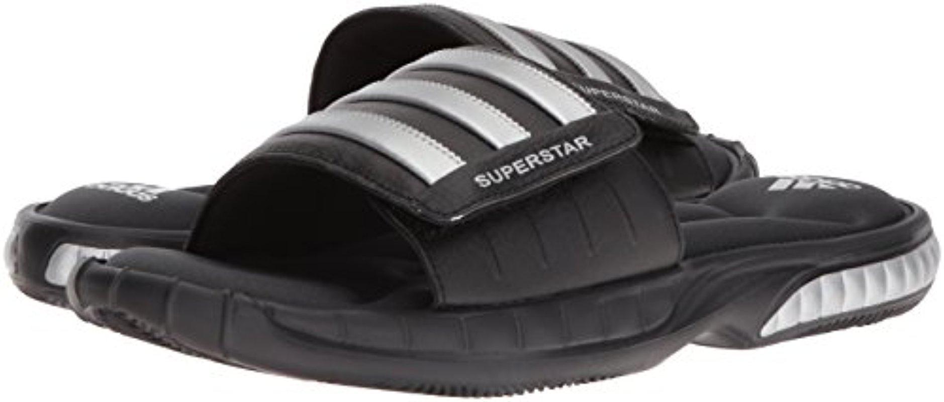 adidas Synthetic Performance Superstar 3g Slide Sandal in Black/Silver  (Black) for Men | Lyst