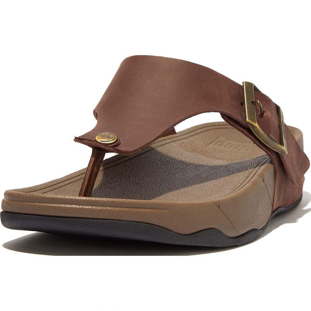 Fitflop Trakk Ii Mens Buckle Leather Toe-post Sandals in Brown for Men |  Lyst UK