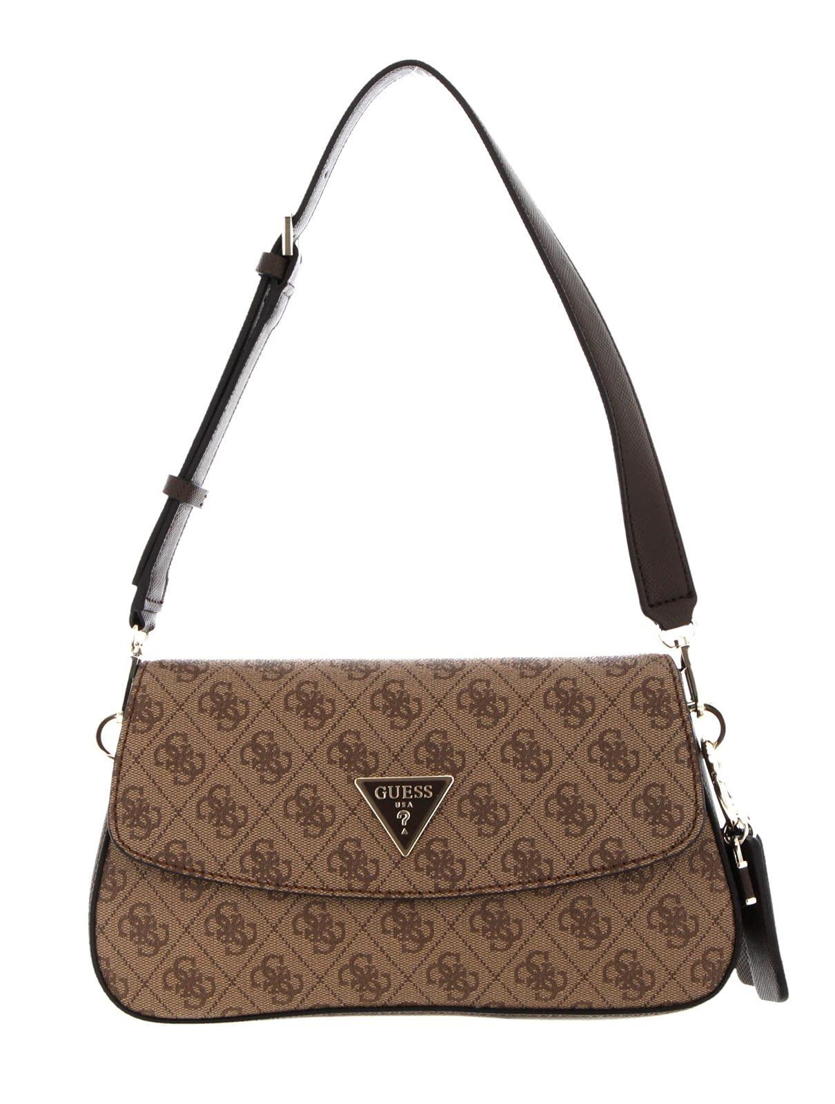 Guess Cordelia Logo Flap Shoulder Bag Latte/Brown | Lyst DE