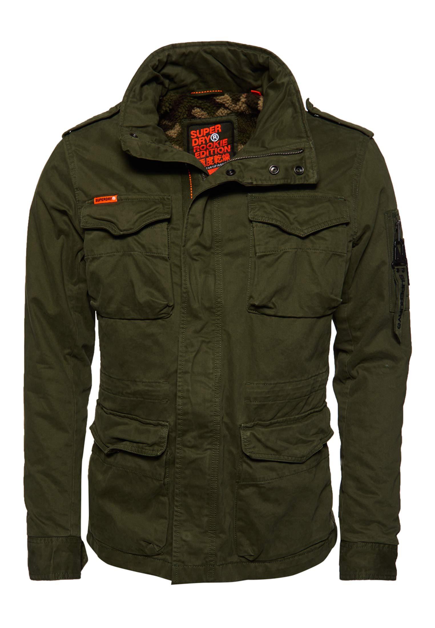 Superdry Leather Rookie Field Jacket in 