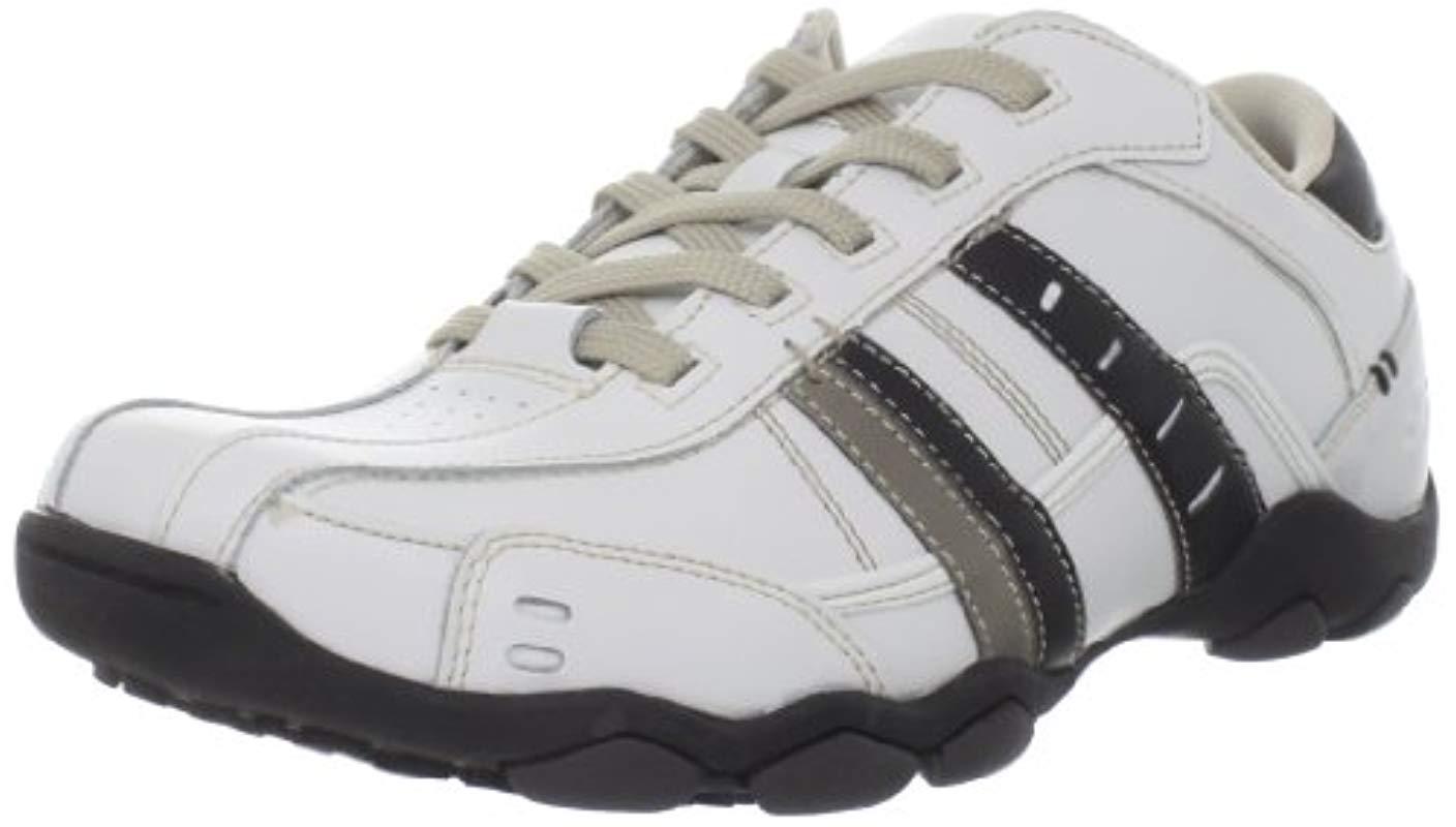 Skechers Leather Diameter Vassell Casual Sneaker in White/Black (White) for  Men | Lyst