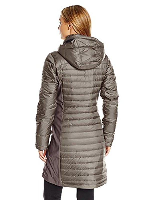 columbia women's powder pillow hybrid long jacket