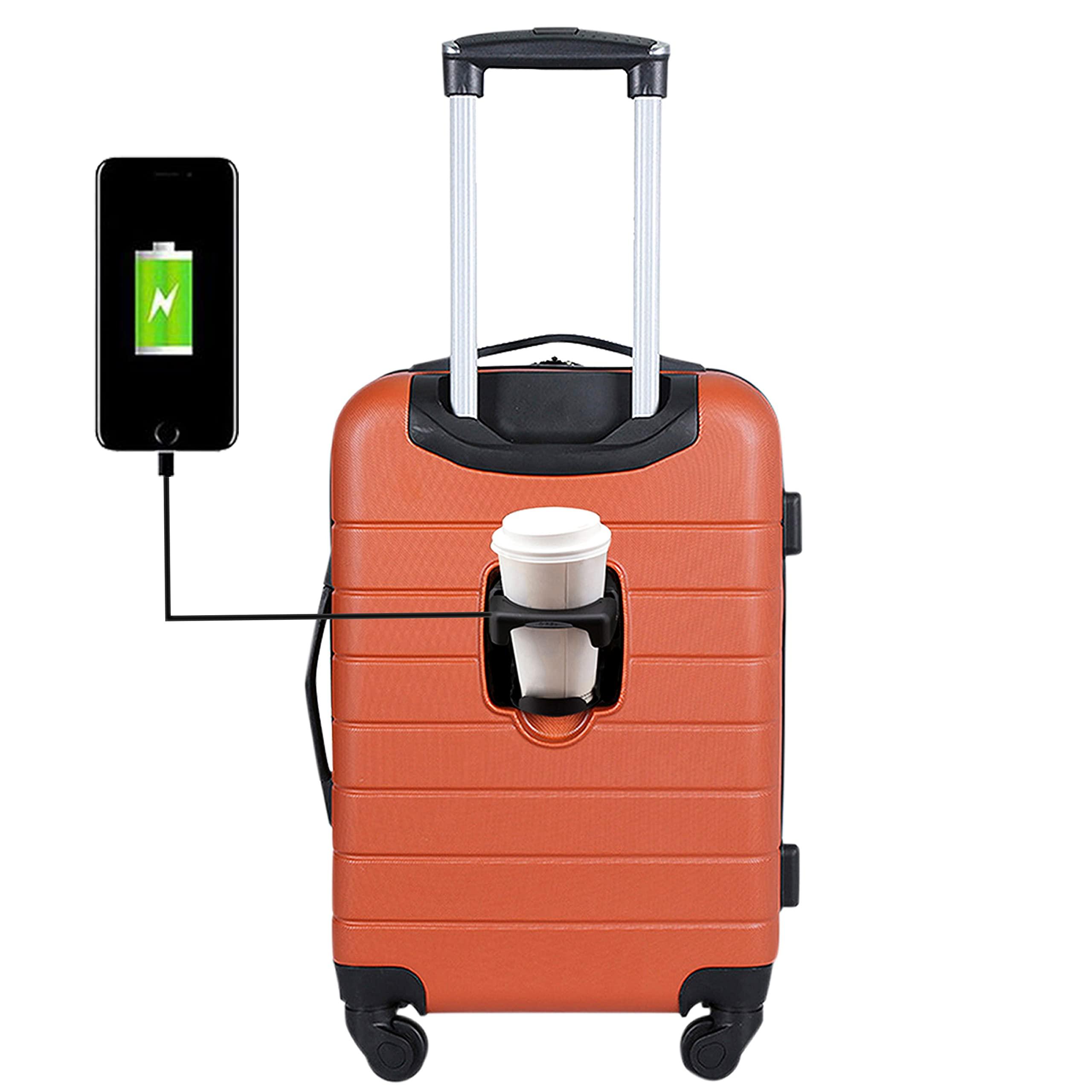 Wrangler Smart Luggage Set With Cup Holder And Usb Port in Orange | Lyst