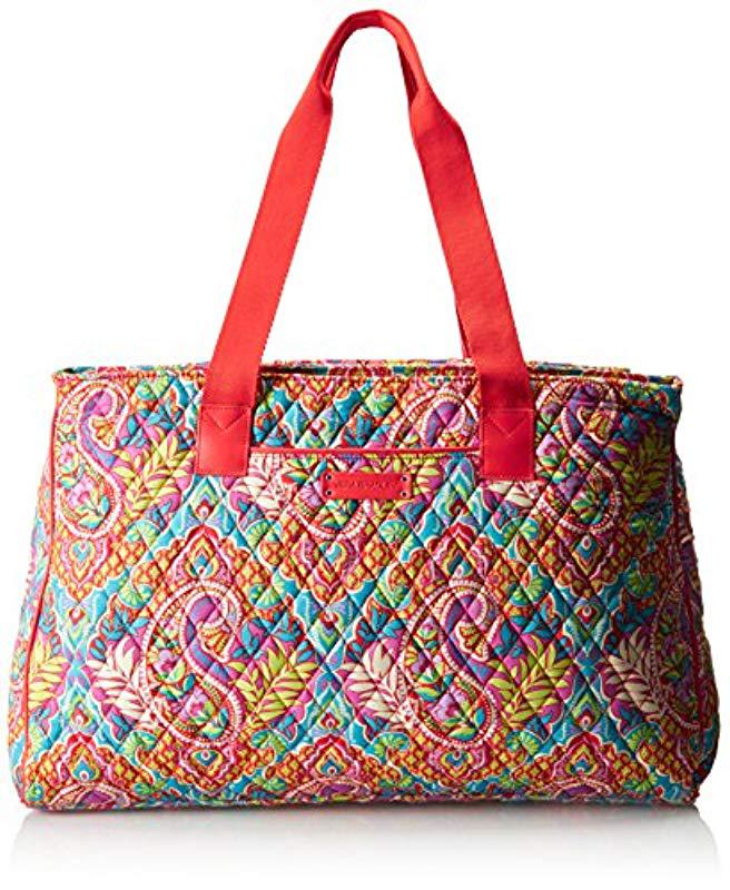 Vera bradley iconic sales triple compartment travel bag