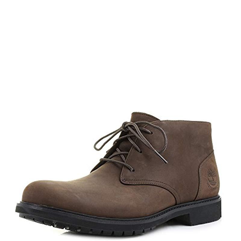 Timberland Stormbucks S Nubuck Leather Waterproof Chukka Boots 8 Dark Brown  Nubuck for Men | Lyst UK