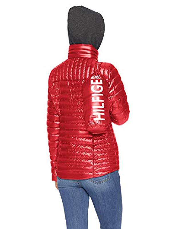 tommy hilfiger women's short packable down jacket