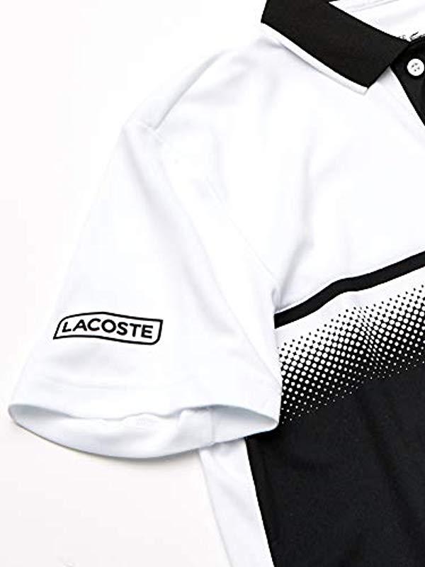 lacoste mens sport short ultra dry raglan sleeve polo shirt