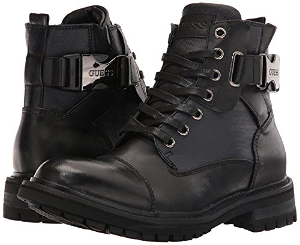 Guess Rand Combat Boot in Black - Lyst
