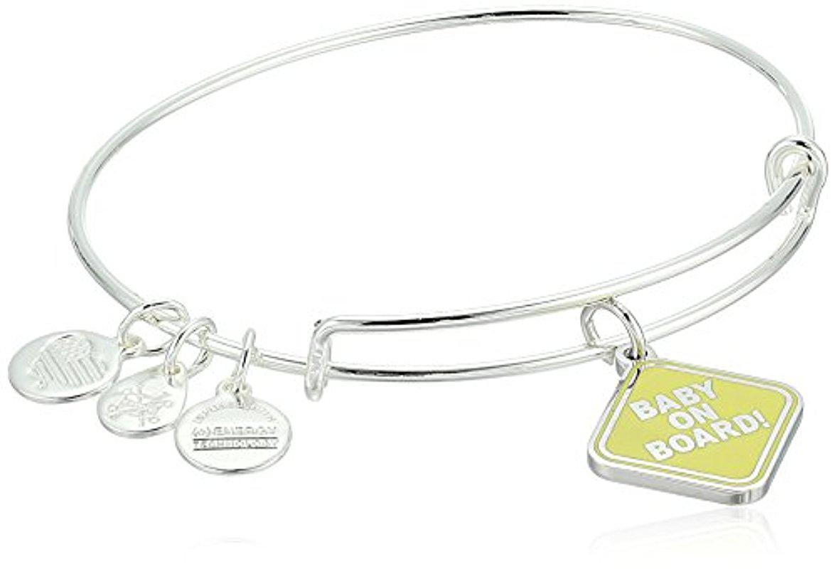 Lyst Alex And Ani S Baby On Board Ewb Bangle Bracelet Shiny Gallery
