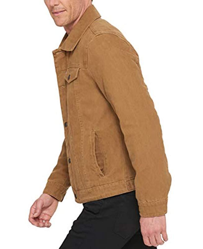 Cotton Canvas Laydown Trucker Jacket 