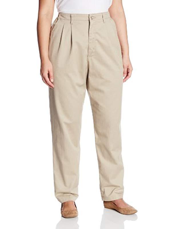 Lee Jeans Plus-size Relaxed Fit Side Elastic Pant, Taupe, 22w