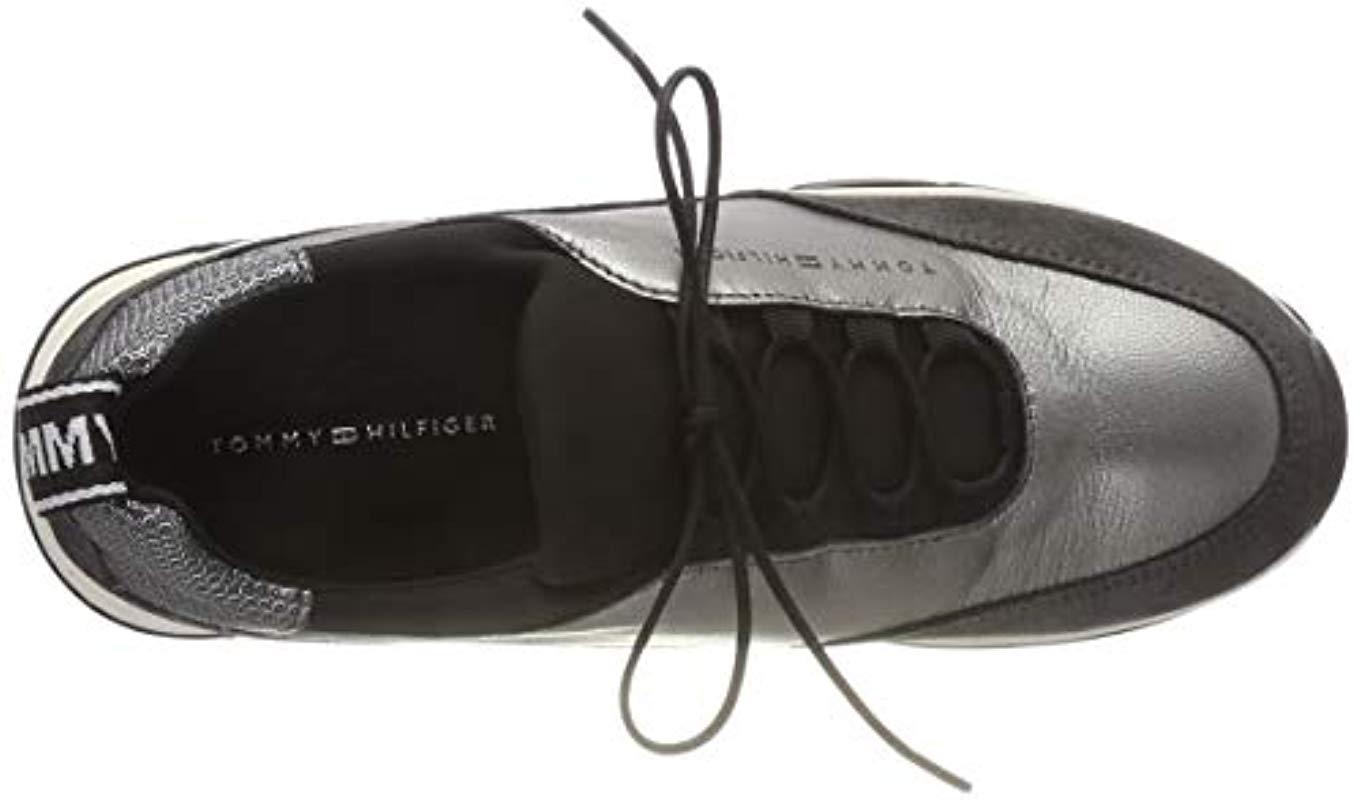 tommy hilfiger cool leather debossed sneaker