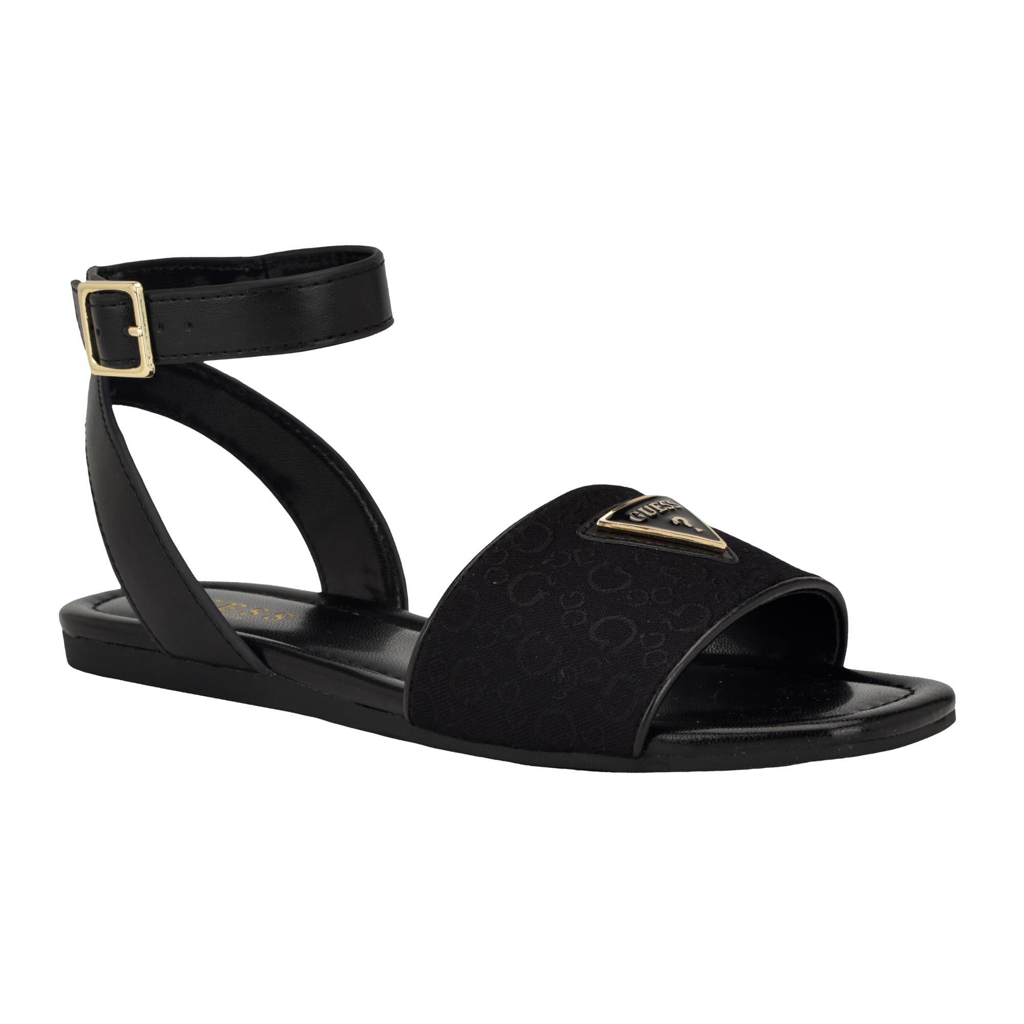 Guess Hazens Flat Sandal in Black Lyst