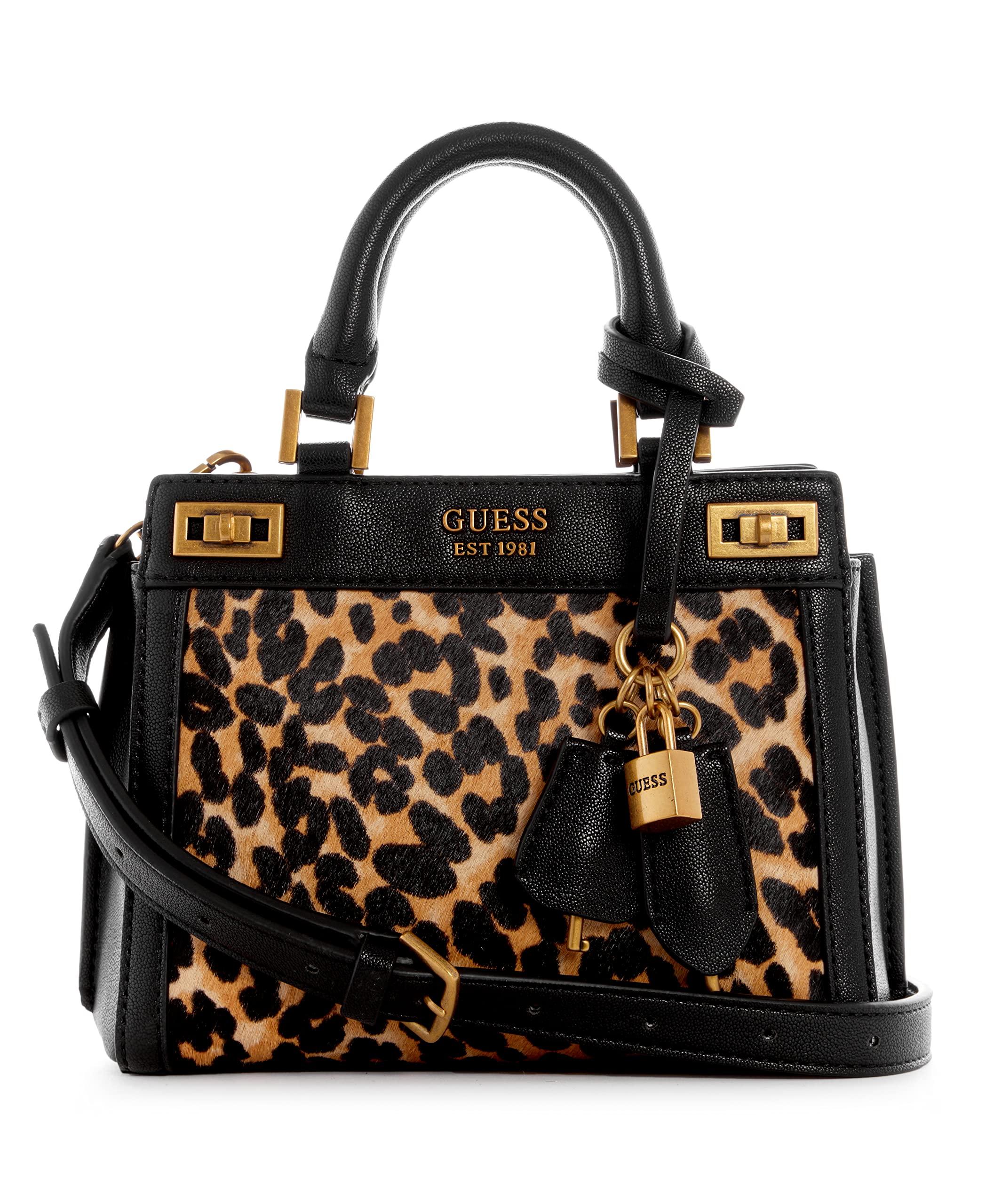 Guess Leopard Handbag in Black | Lyst UK