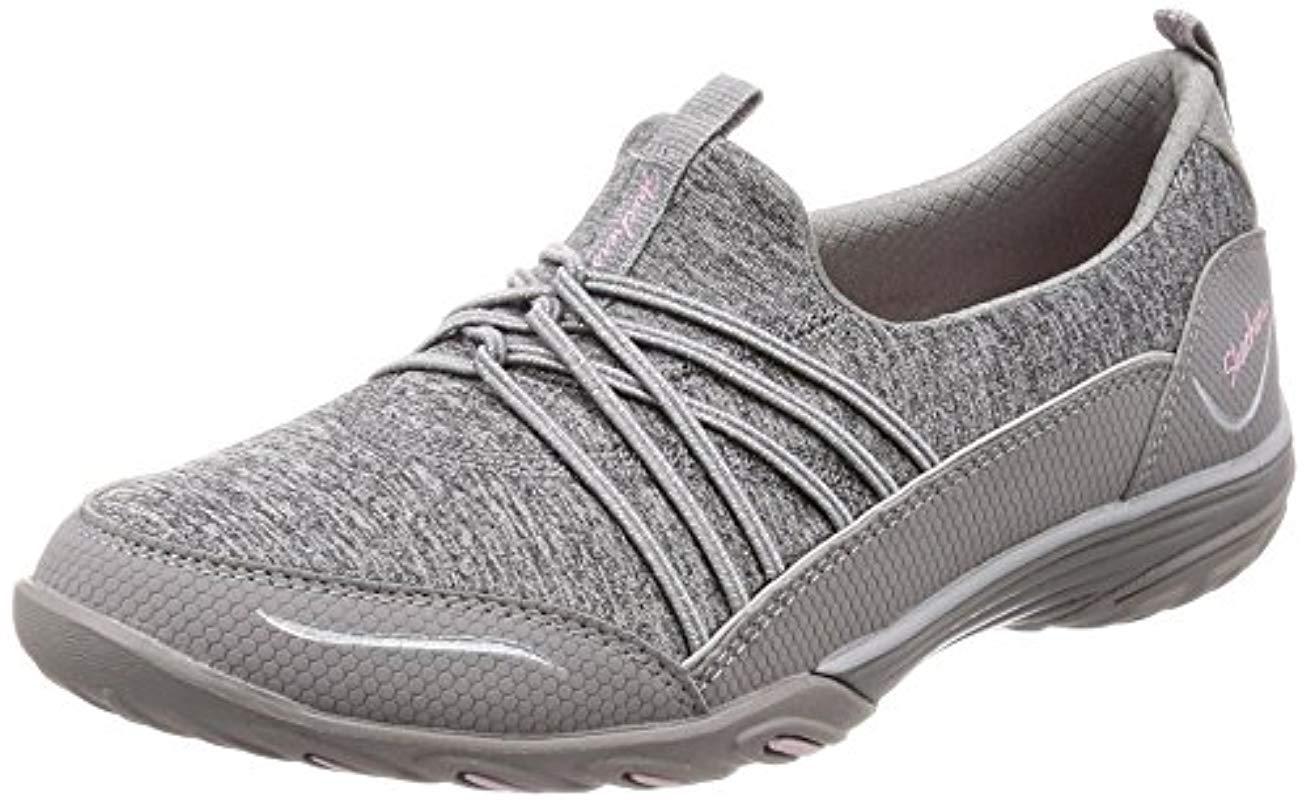 gray slip on skechers
