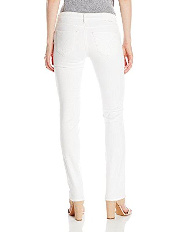 Calvin Klein Denim Jeans, Ultimate Skinny-leg in White Wash (White) - Lyst