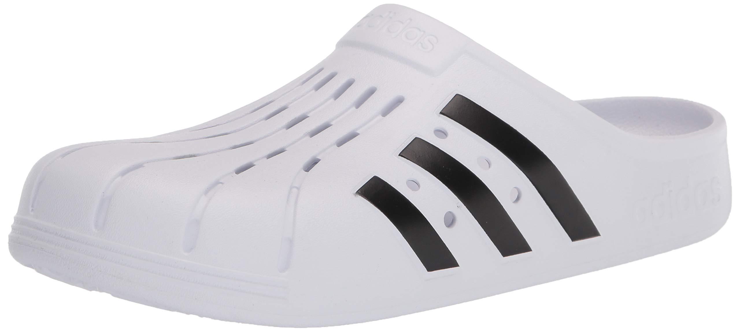 adidas Adilette Clog Slide Sandal in White/Black/White (White) - Save 31% -  Lyst