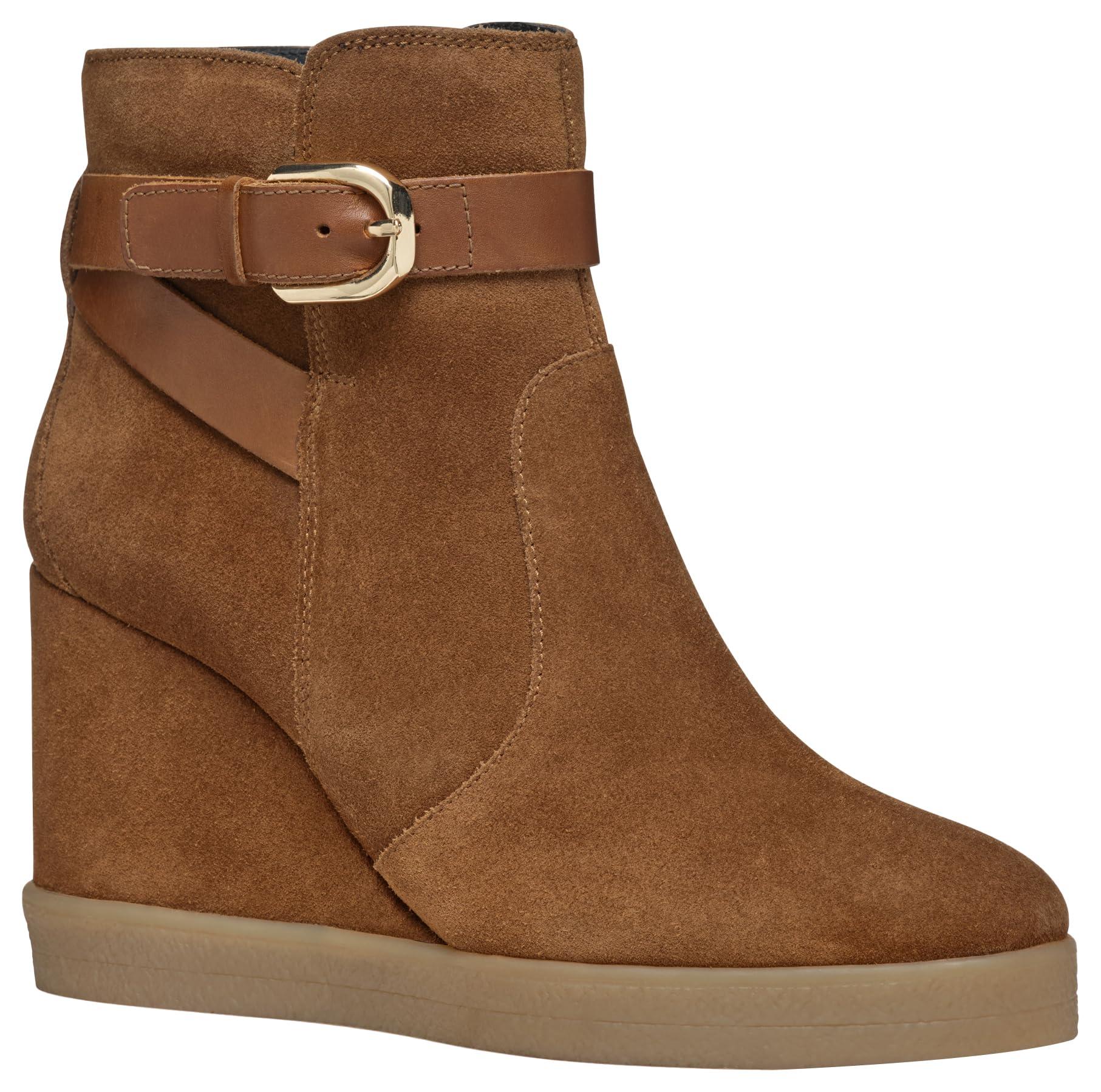 Geox D Elidea Wedge A Ankle Boot in Brown Lyst UK
