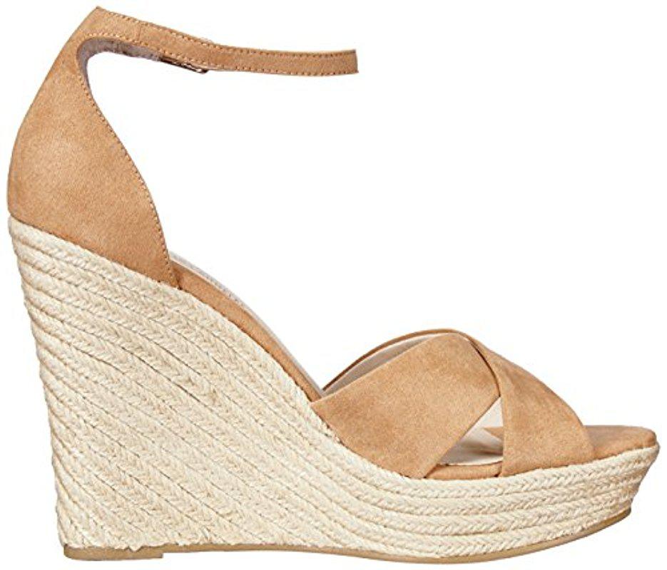 morgan camel suede espadrille wedges