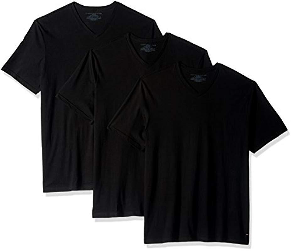 Black/White/Grey Details about   Tommy Hilfiger 3-Pack Premium V-neck Men's T-Shirts