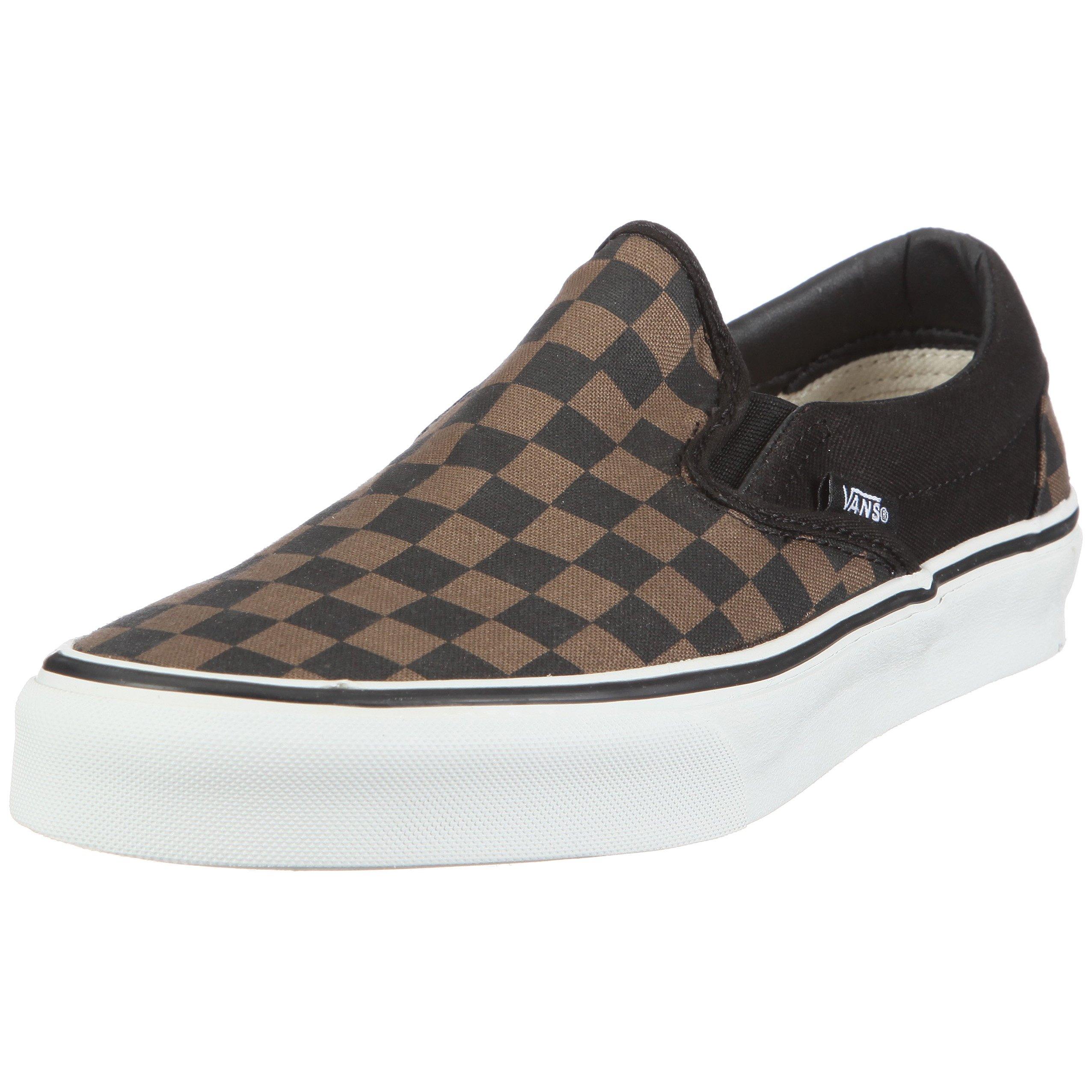 Checkerboard vans brown online