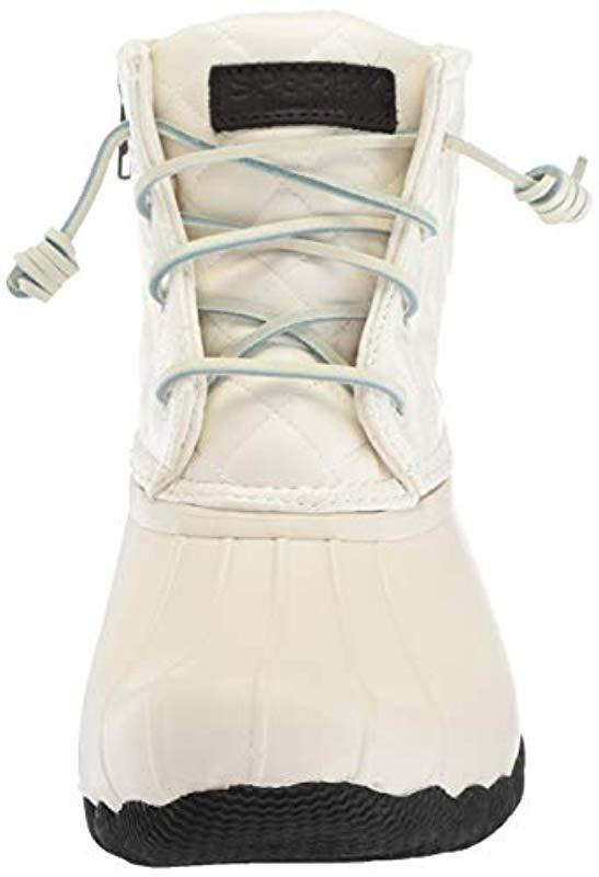 sperry women's saltwater quilted lux rain boot