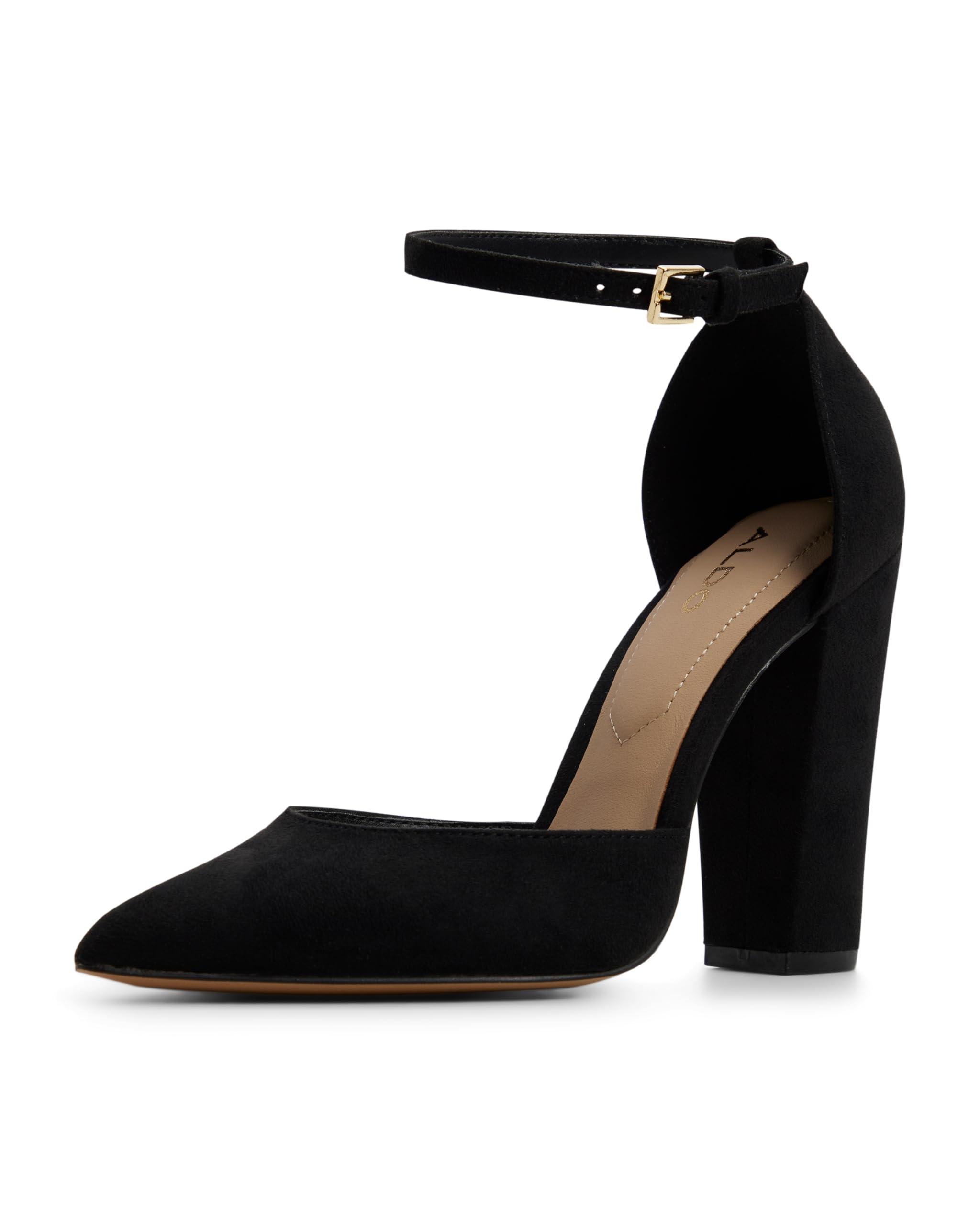 High Heels Plateau Pumps Schwarz Lack Blockabsatz Blockabsatz