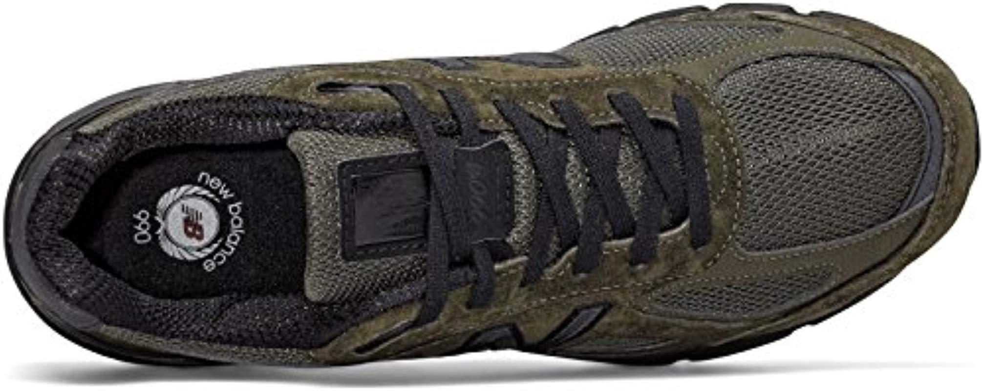 new balance 990v4 running course military green