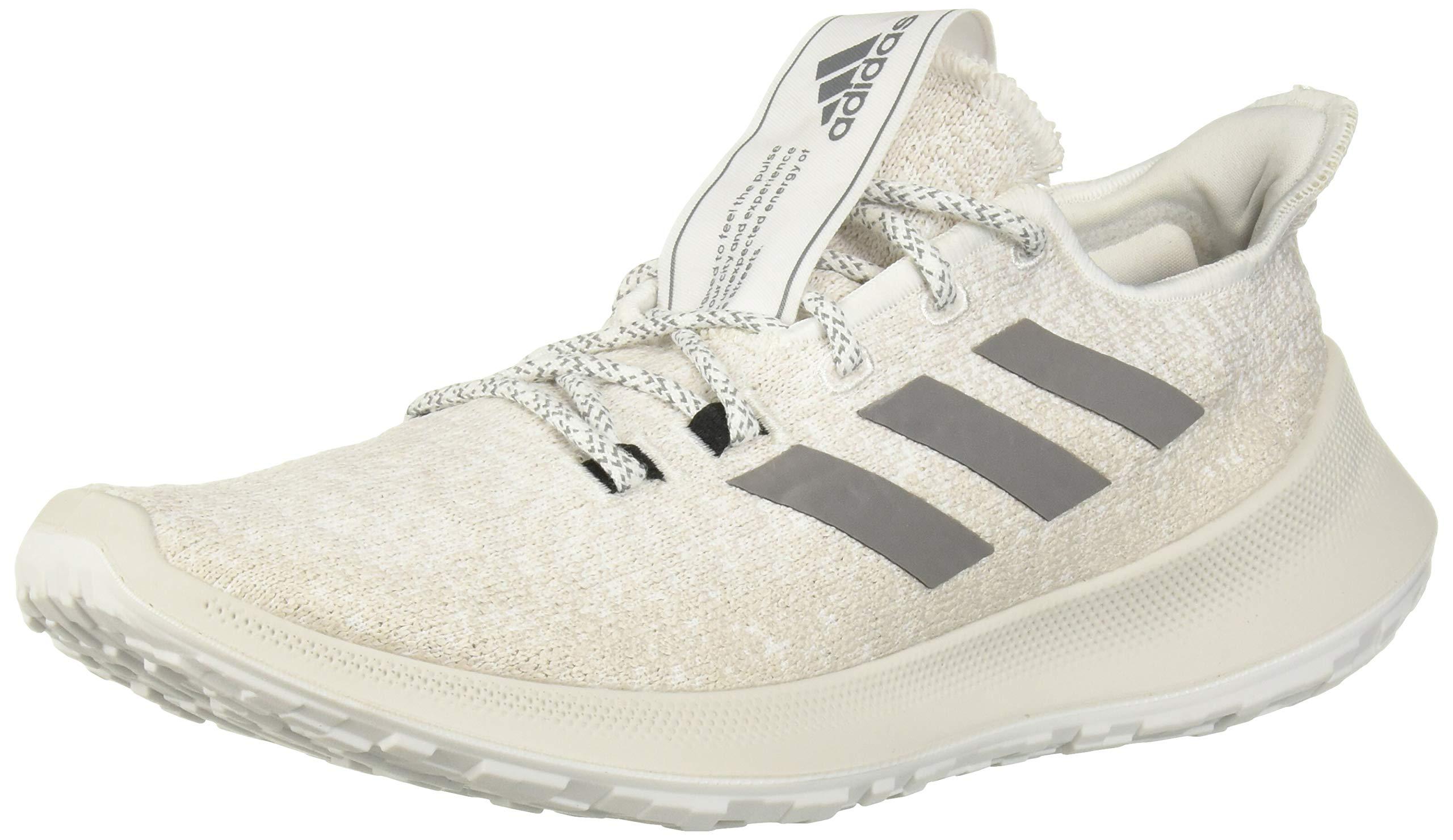 adidas Lace Sensebounce + Running Shoe in White/Grey/Chalk Pearl (White) |  Lyst