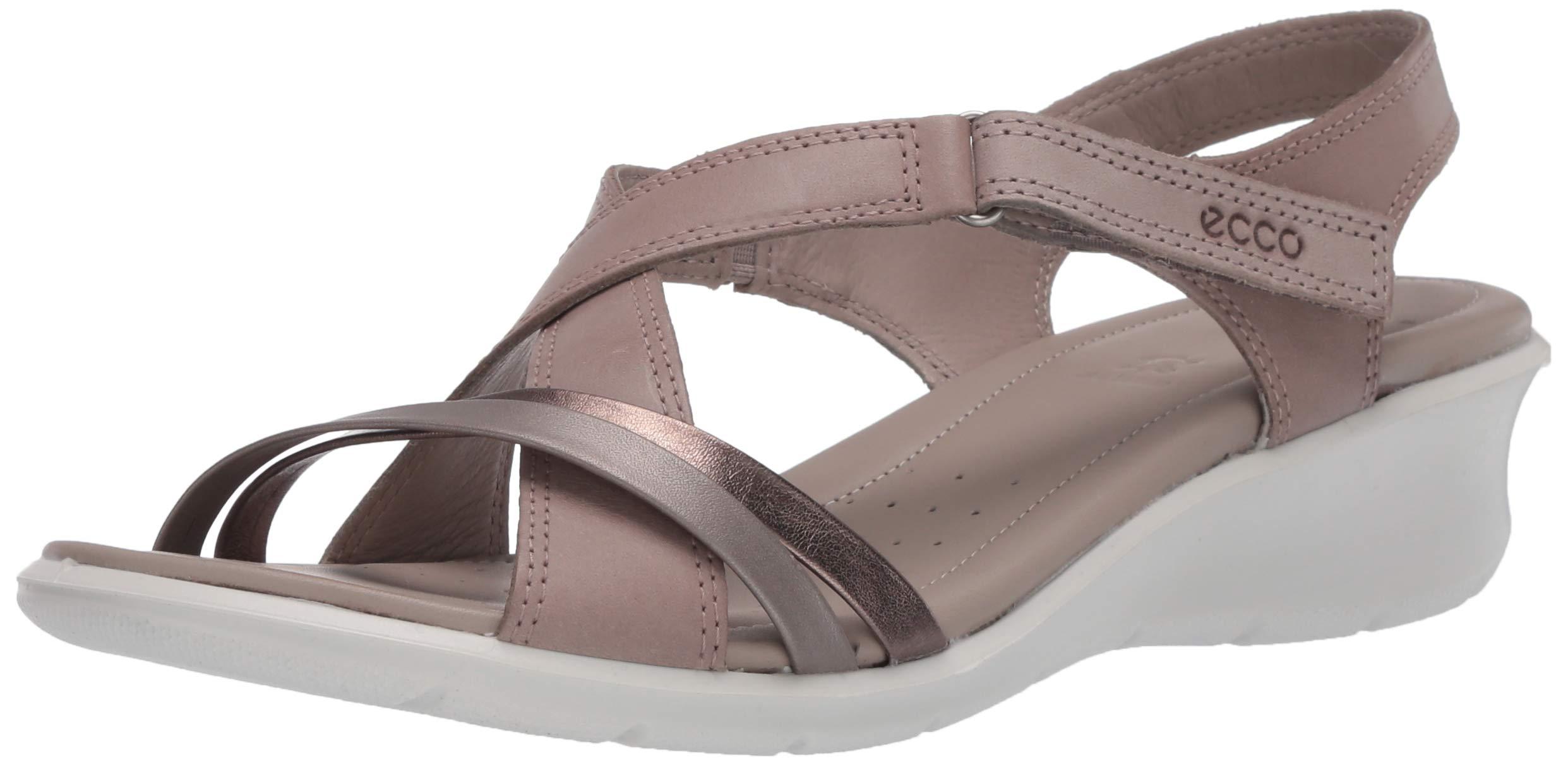 Ecco Womens Felicia Wedge Sandal in Metallic | Lyst