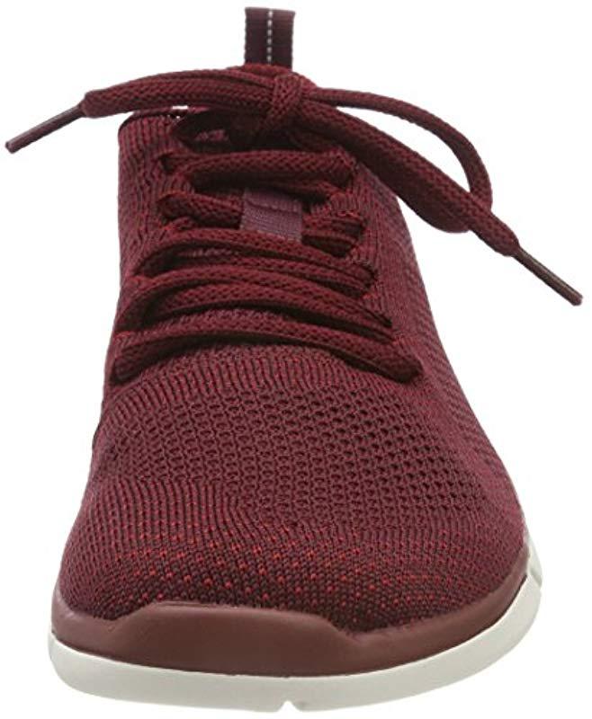 clarks red trainers