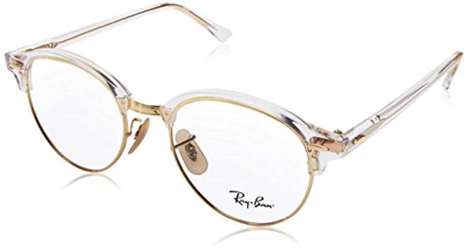 ray ban clubround transparent