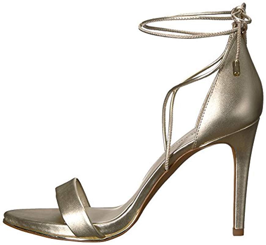 berry wraparound sandal