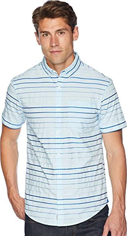 Original Penguin Mens Short Sleeve Satin Stripe