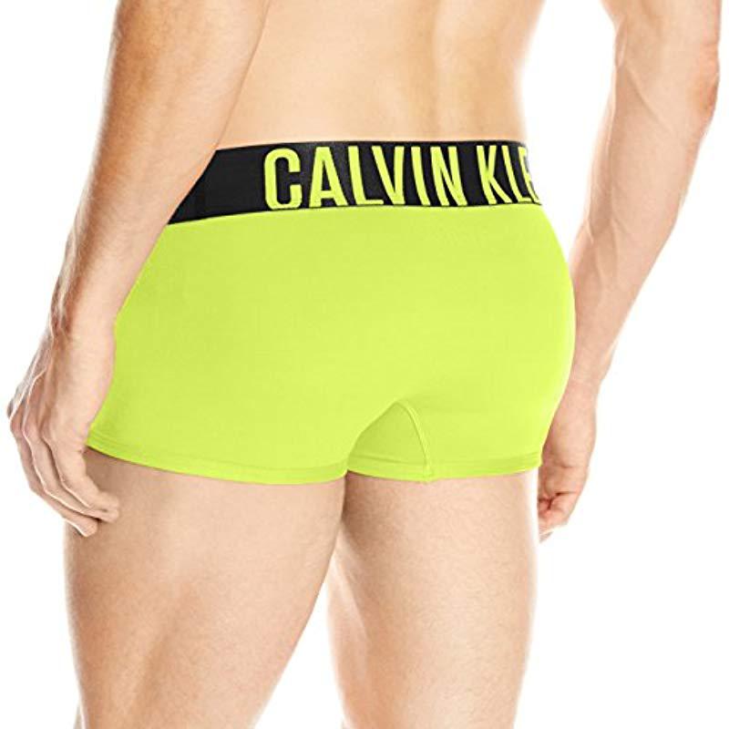 Calvin Klein Intense Power Micro Low Rise Trunk in Yellow for Men | Lyst