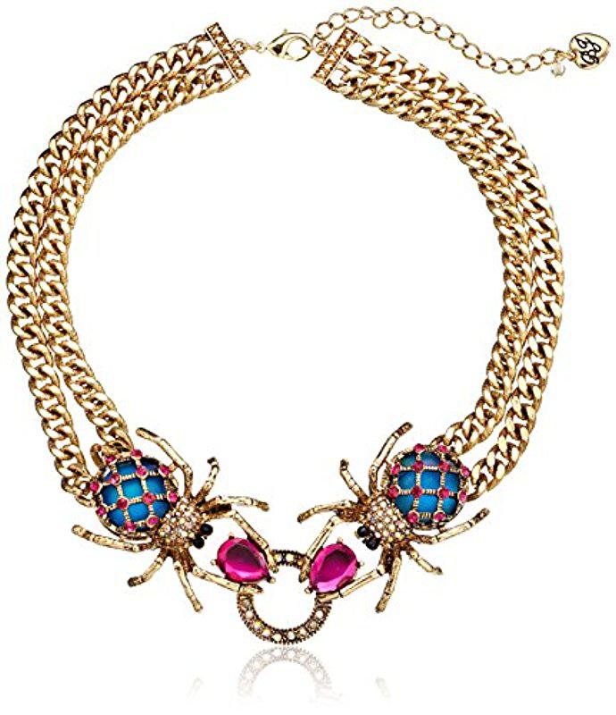 Betsey Johnson Spider Pendant Long Necklace, No Size, Non-Precious Metal  Glass Plastic, No Gemstone : Buy Online at Best Price in KSA - Souq is now  Amazon.sa: Fashion
