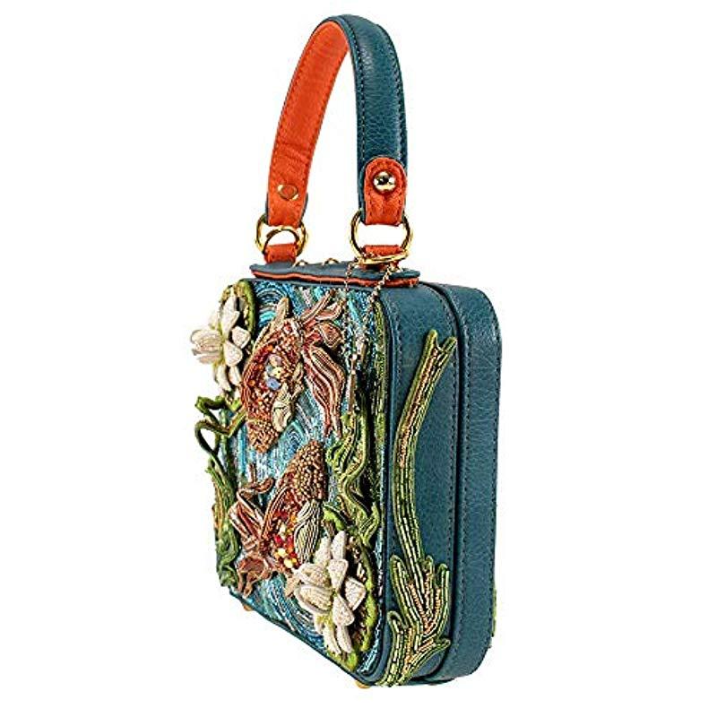 Multi Mary Frances Good Fortune Womens Beaded Top Handle Bag