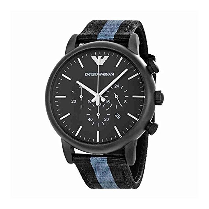Emporio Armani Synthetic Ar1949 Dress Blue Nylon Watch for Men - Save 78% |  Lyst