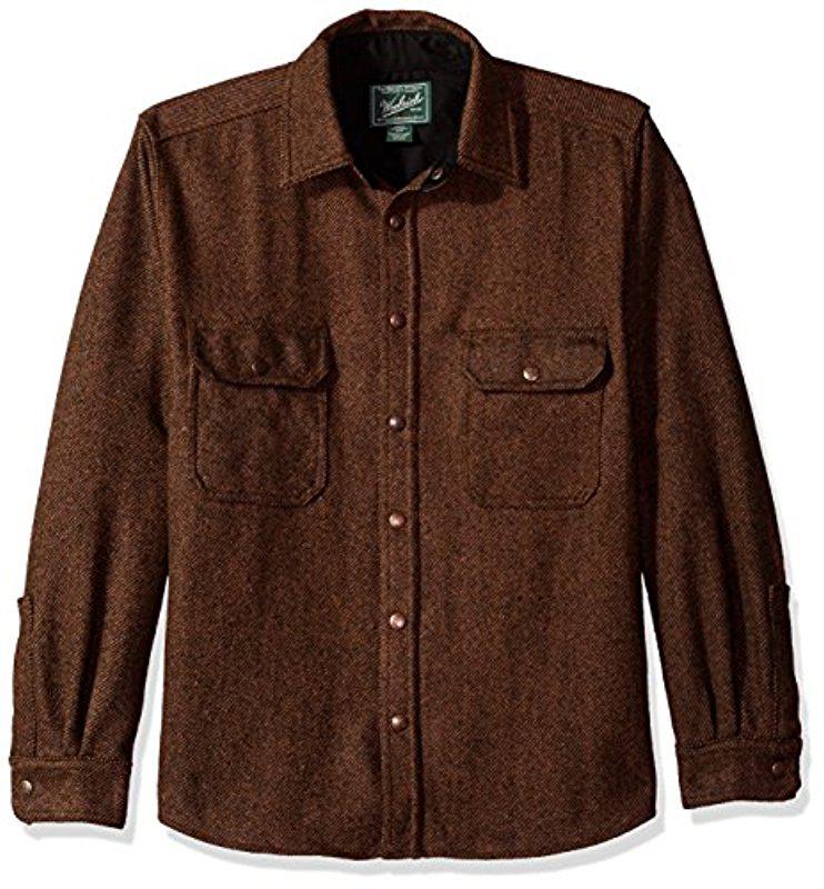 Woolrich Wool Alaskan Shirt in Brown for Men | Lyst