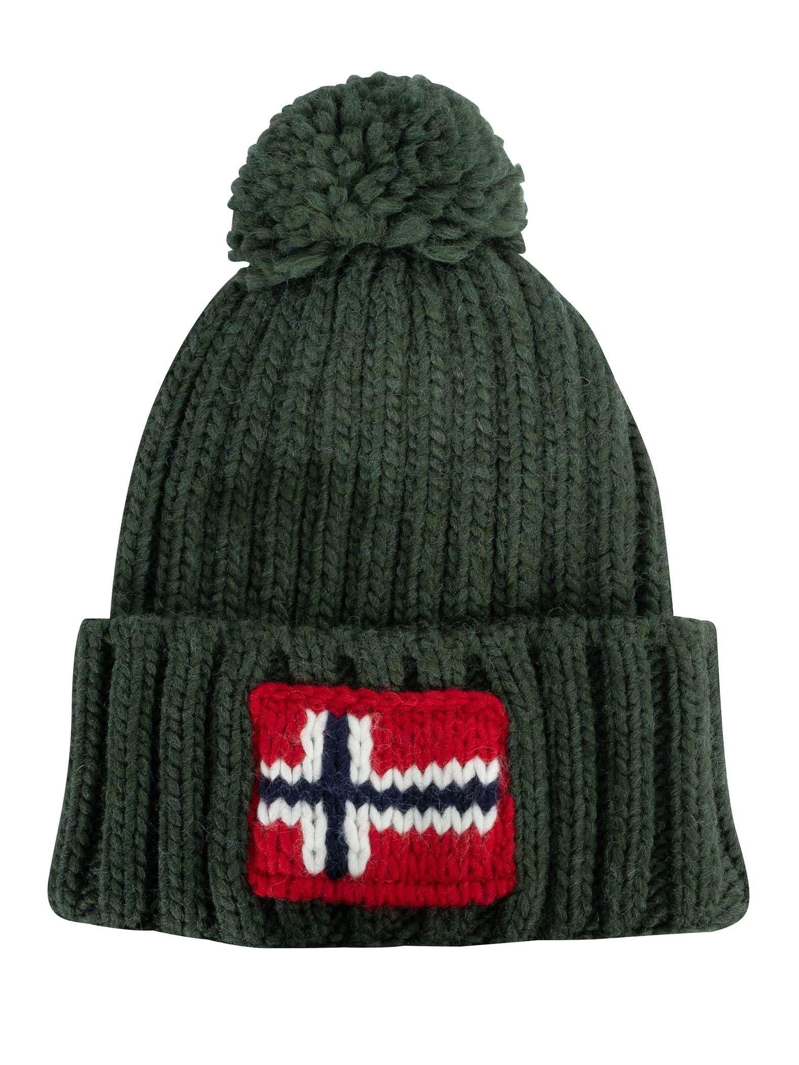 Pom Pom Napapijri Bobble Hat Mens Ladies Bobble Hat Cable Knit