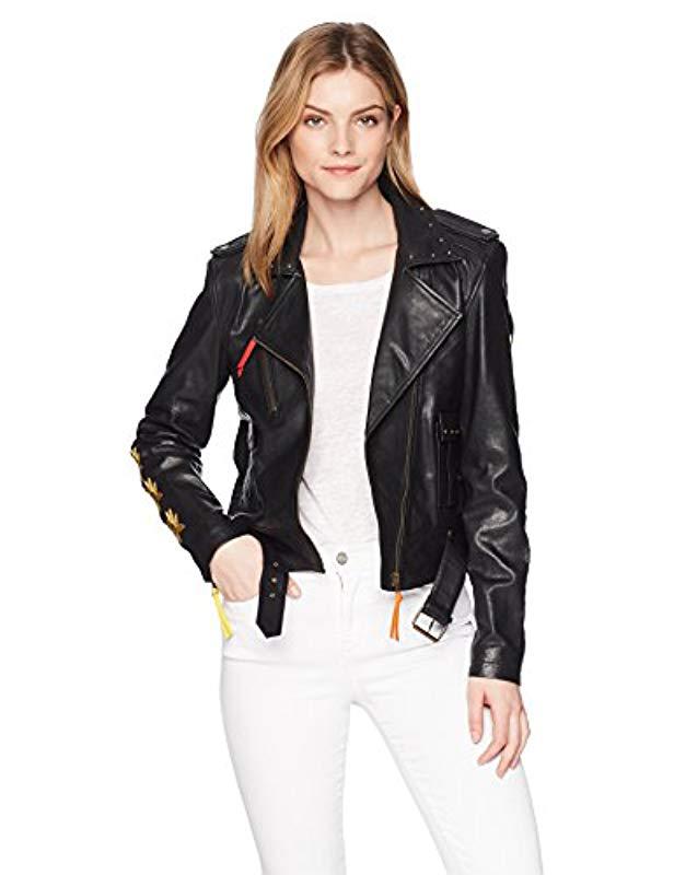 nicole miller leather jacket