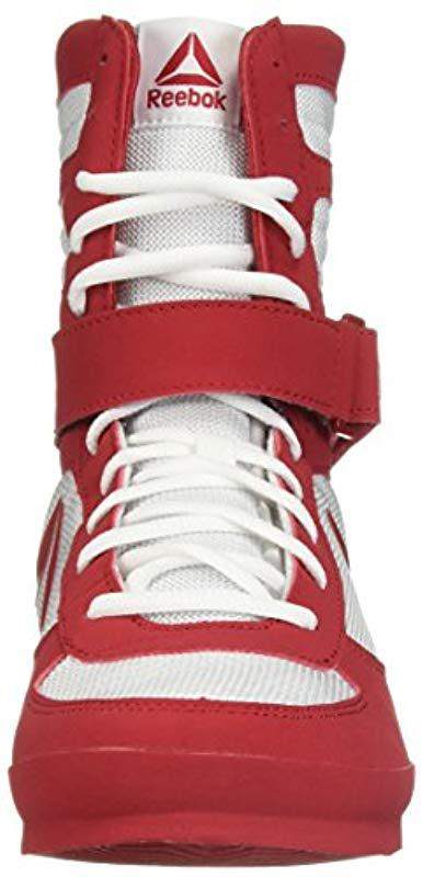 red reebok boxing shoes