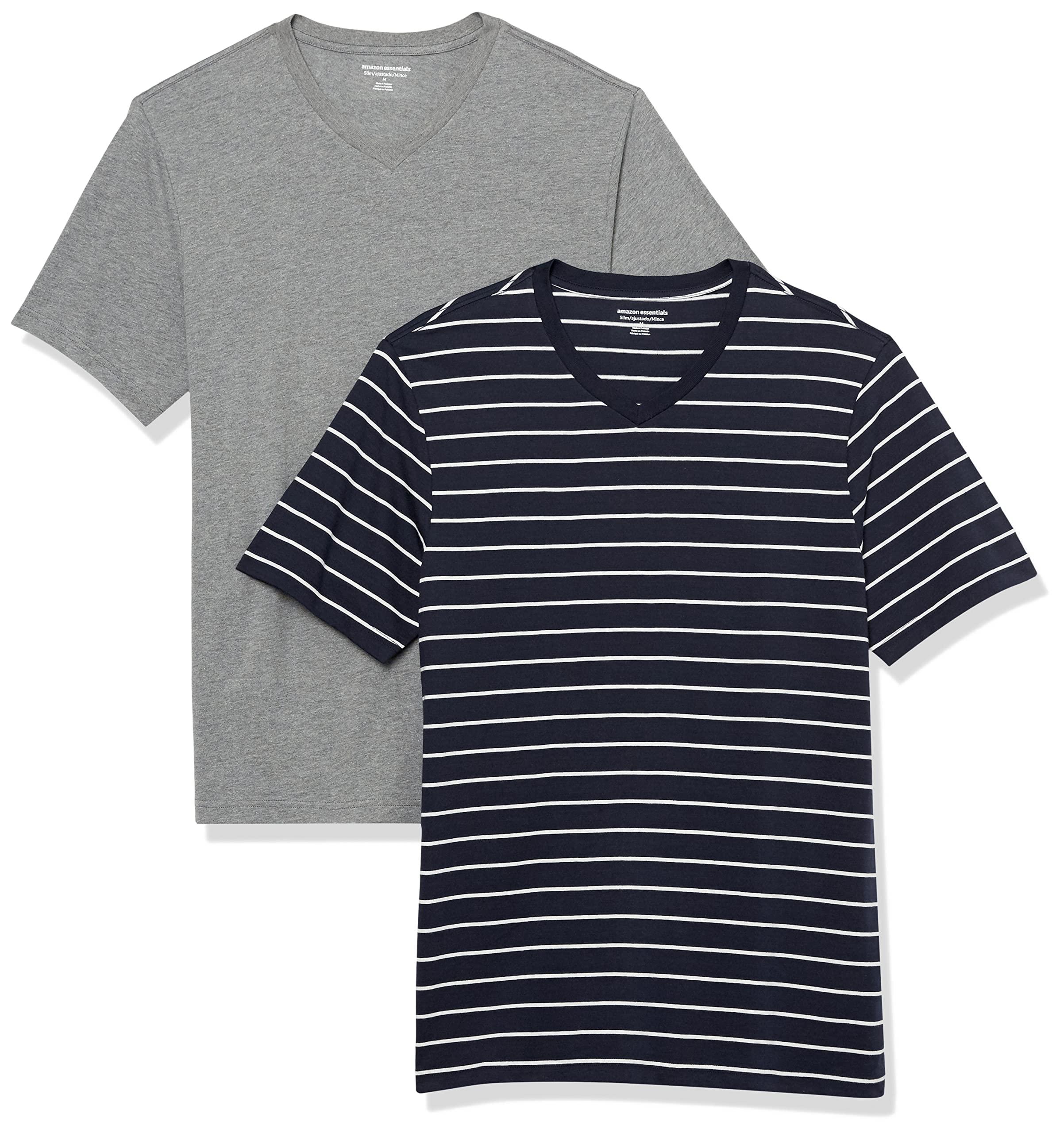 Amazon Essentials Slim-fit Short-sleeve V-neck T-shirt in Blue for Men |  Lyst