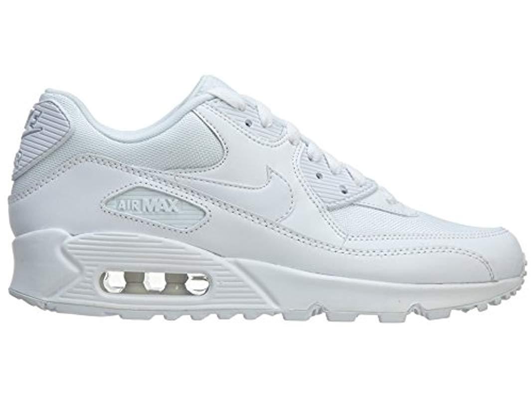 nike air max 90 all white leather womens