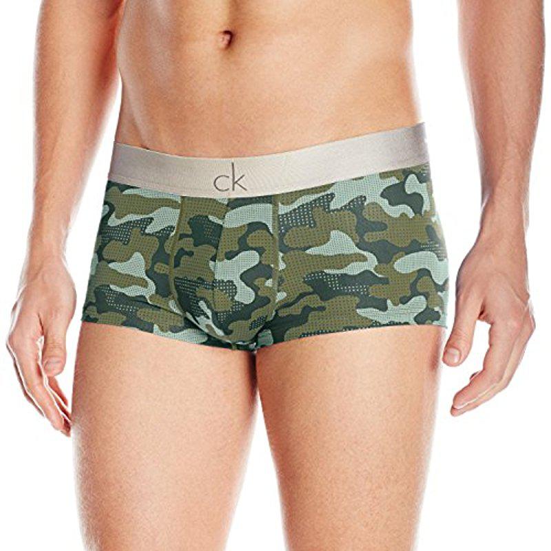 CALVIN KLEIN 205W39NYC Ck One Micro Camo Low Rise Trunk in ck Camo Print  Green (Green) for Men - Lyst