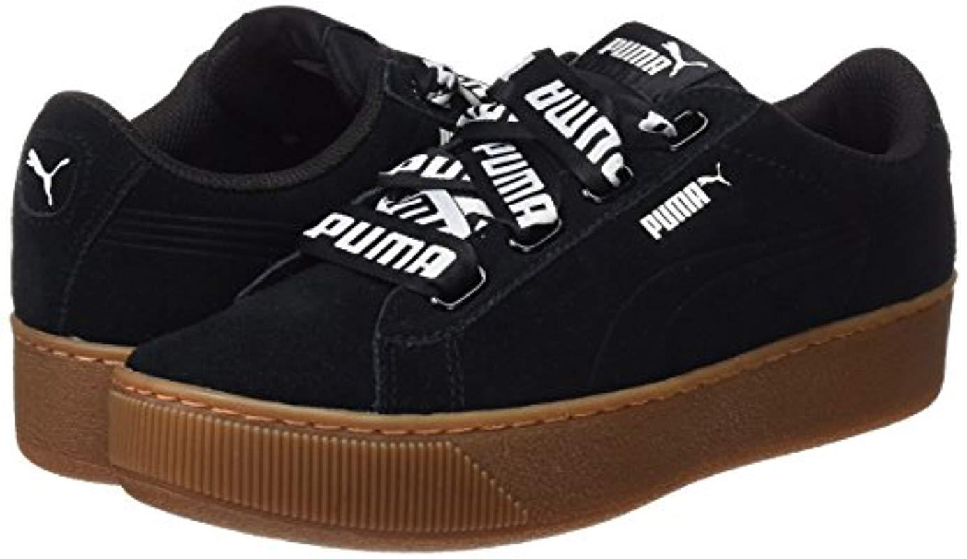 puma platform ribbon sneakers